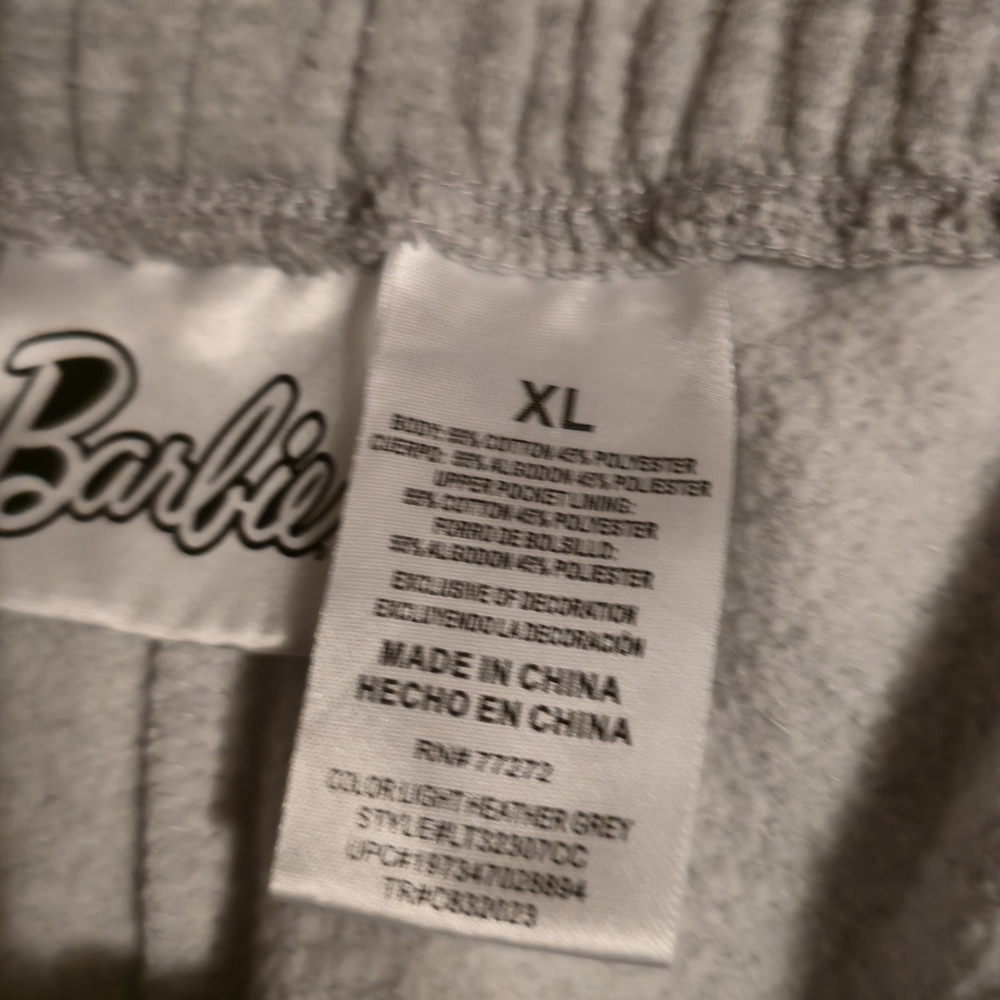 Barbie Light Gray Sweatshirt XL